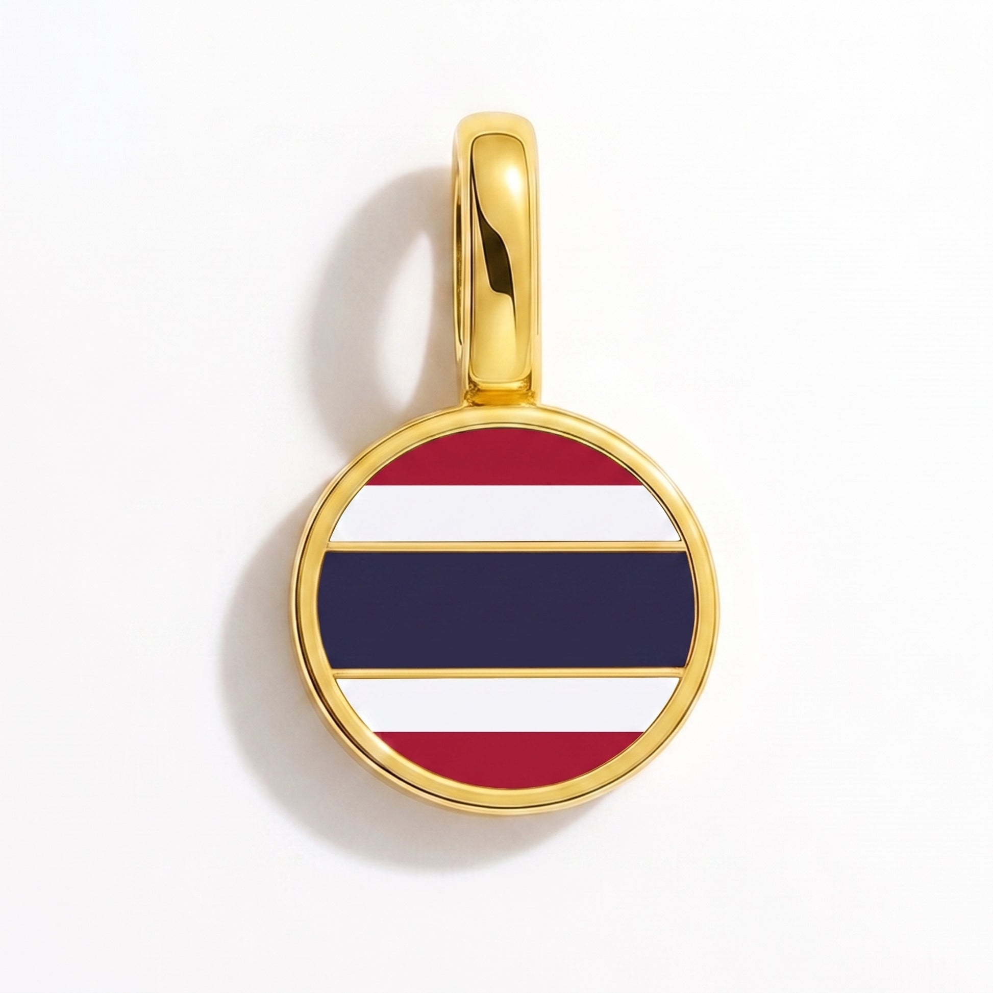Flaggcharm Thailand – rund guld