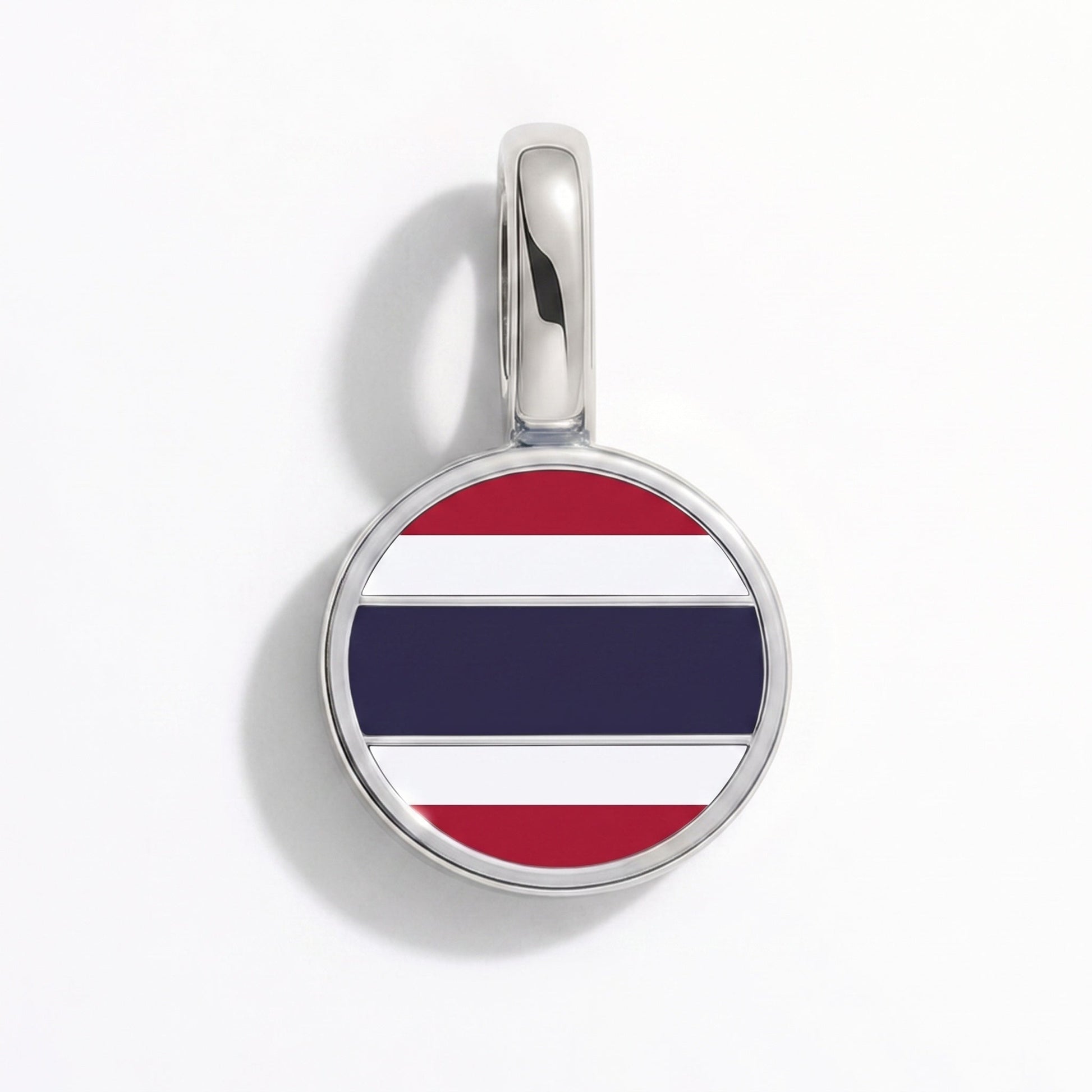 Flaggcharm Thailand – rektangulär silver