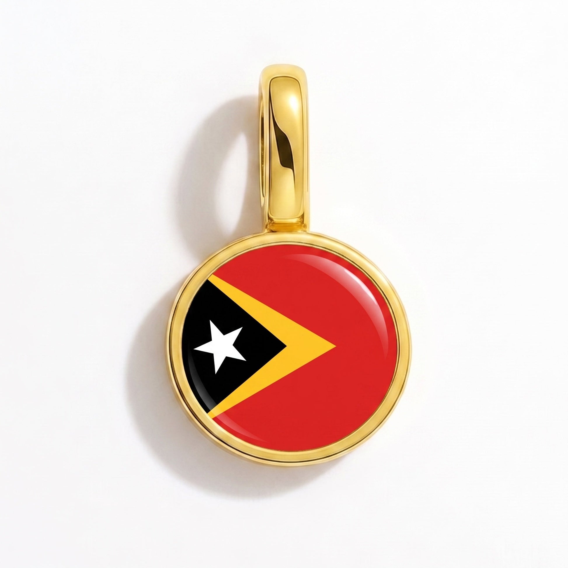 Flaggcharm Östtimor – rektangulär guld