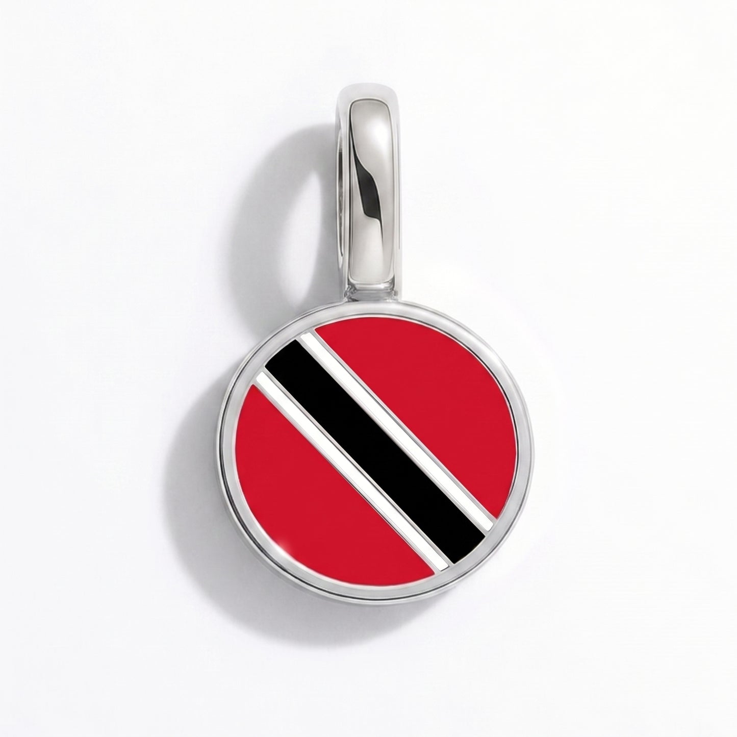 Flaggcharm Trinidad och Tobago – rund silver