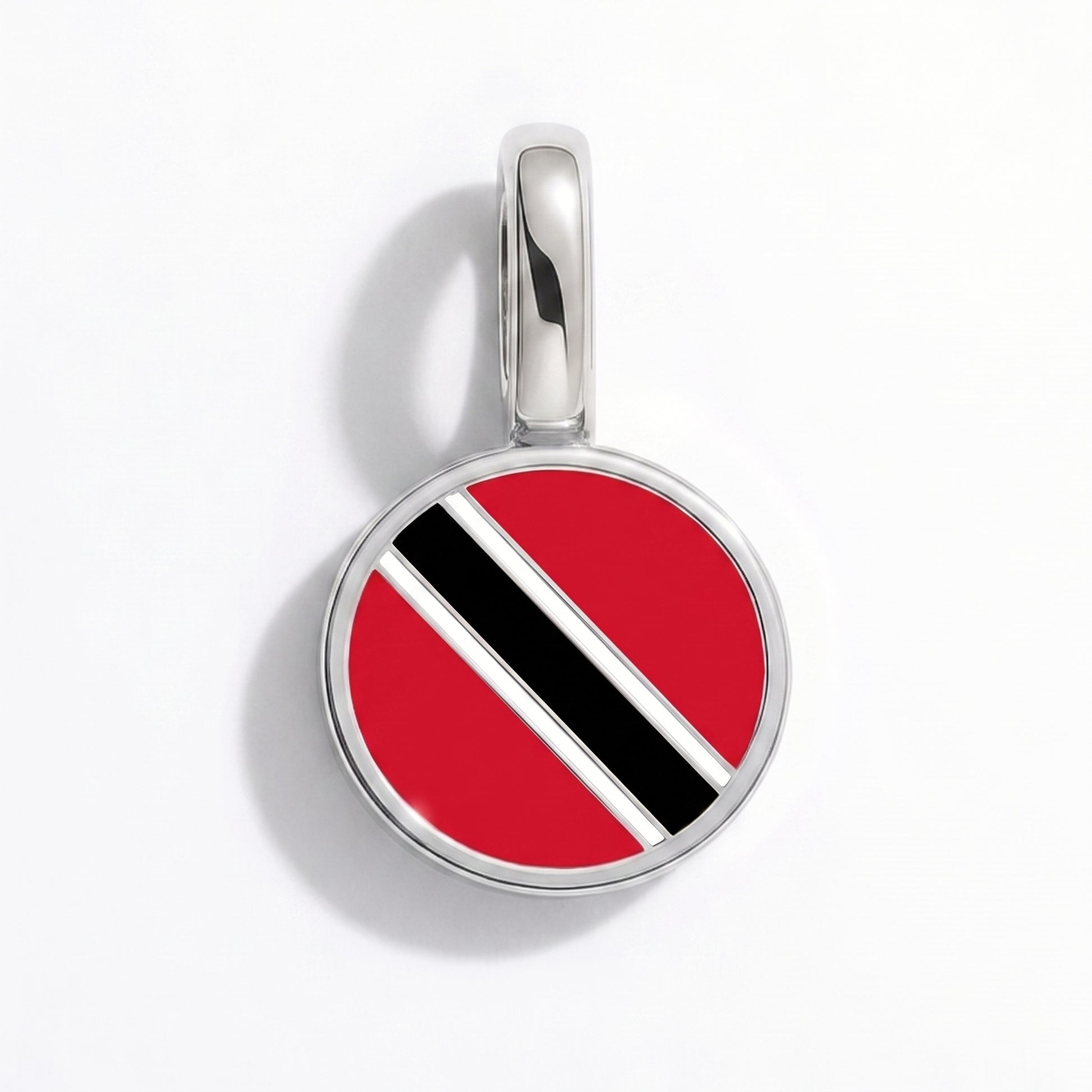 Flaggcharm Trinidad och Tobago – rund silver