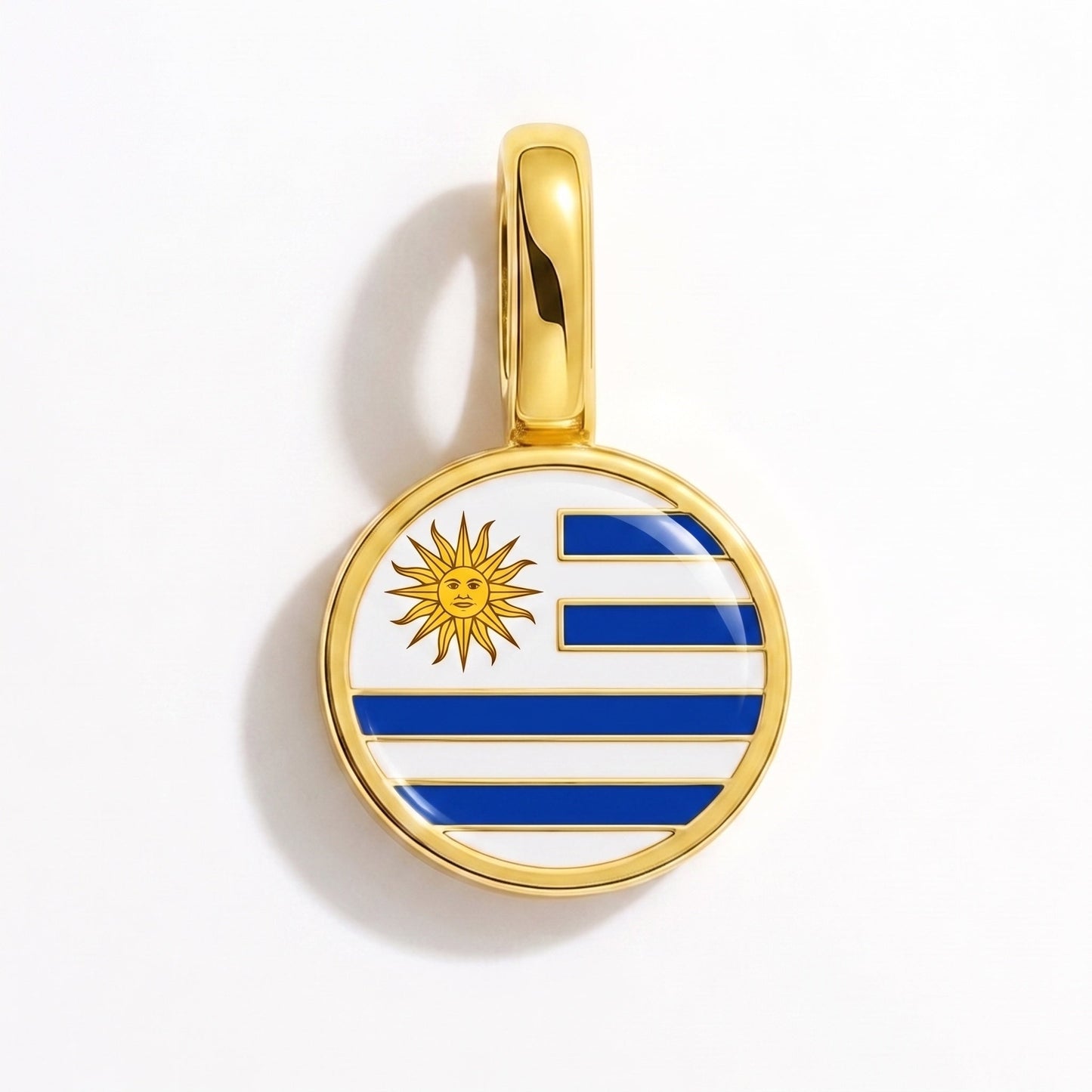 Flaggcharm Uruguay – rektangulär guld