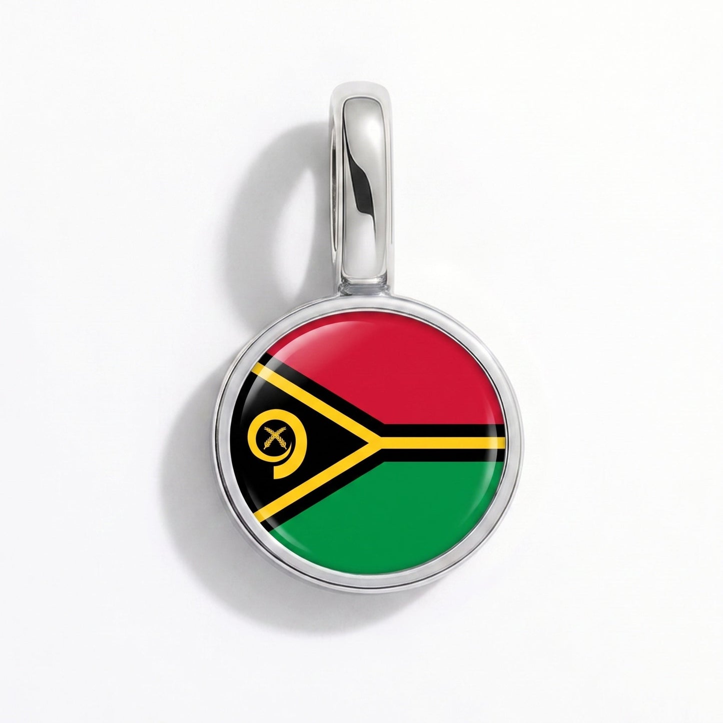 Flaggcharm Vanuatu – rektangulär silver