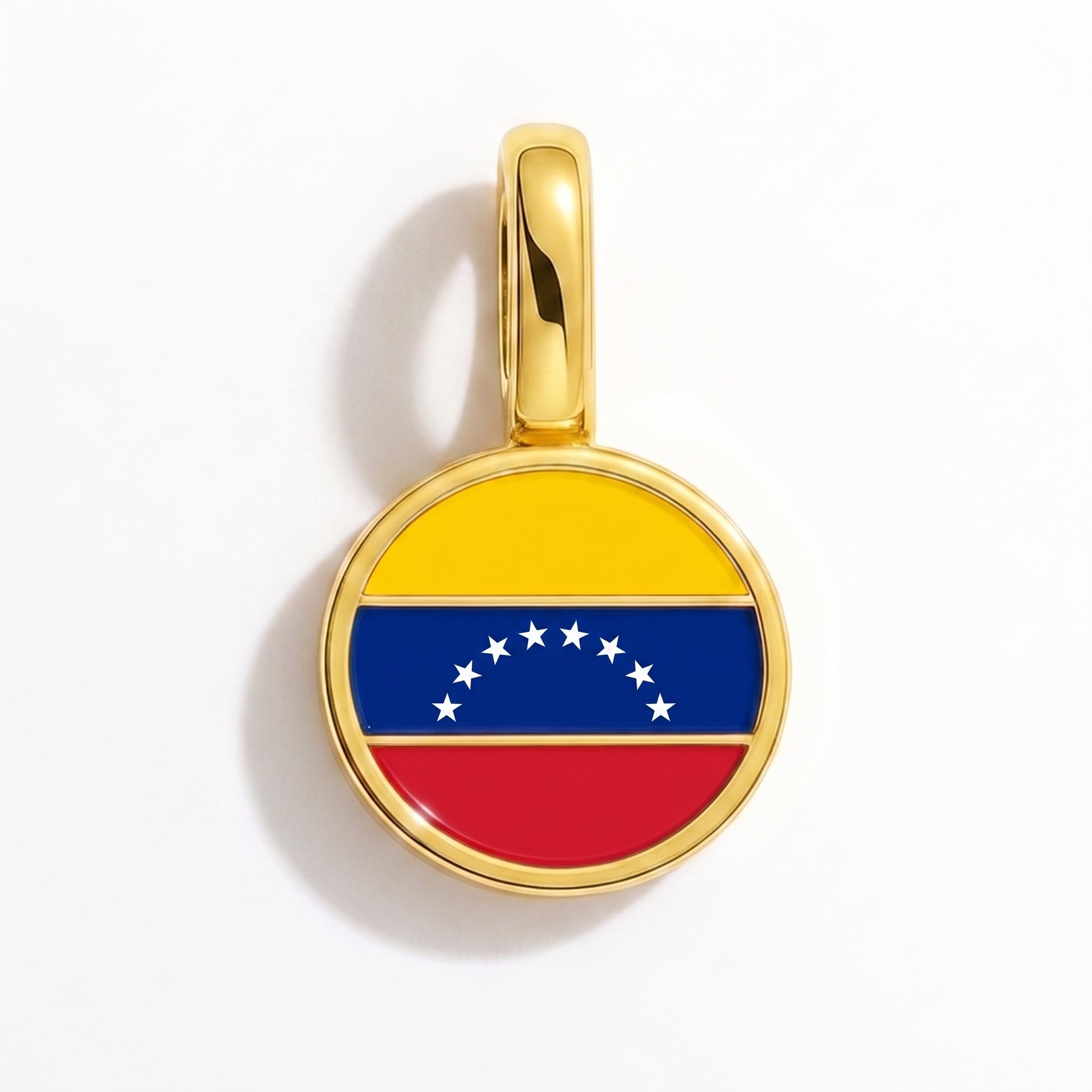 Flaggcharm Venezuela – rund guld