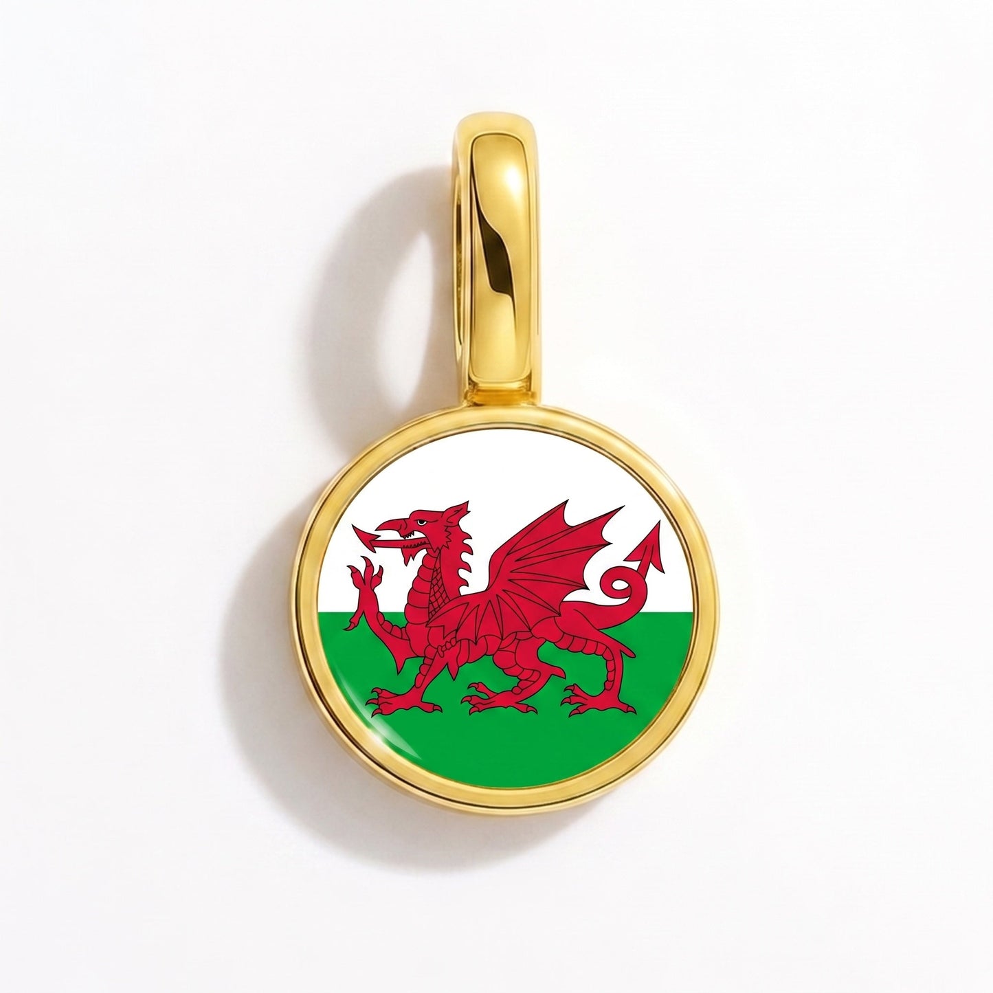 Flaggcharm Wales – rektangulär guld