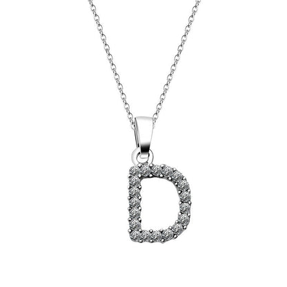 Halsband med bokstäver i zirkonia